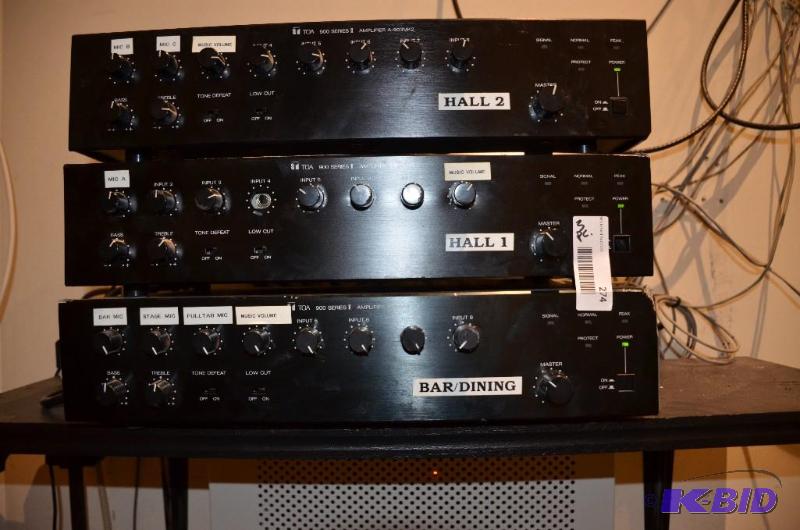 lot 274 image: 3 TOA 900 Series II Amplifier A-906MK2...