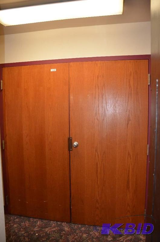 lot 295 image: 2 wood doors and frame 20 minute rated fire ...