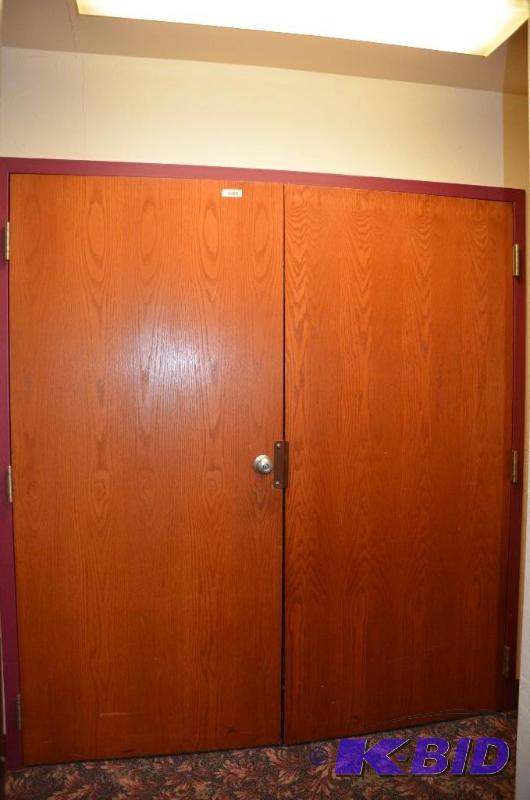 lot 296 image: 2 wood doors and frame 20 minute rated fire ...