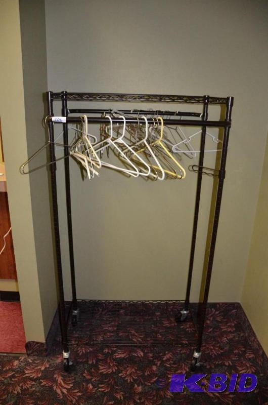 lot 306 image: Rolling Coat rack&nbsp23&quotx34 12&quotx...