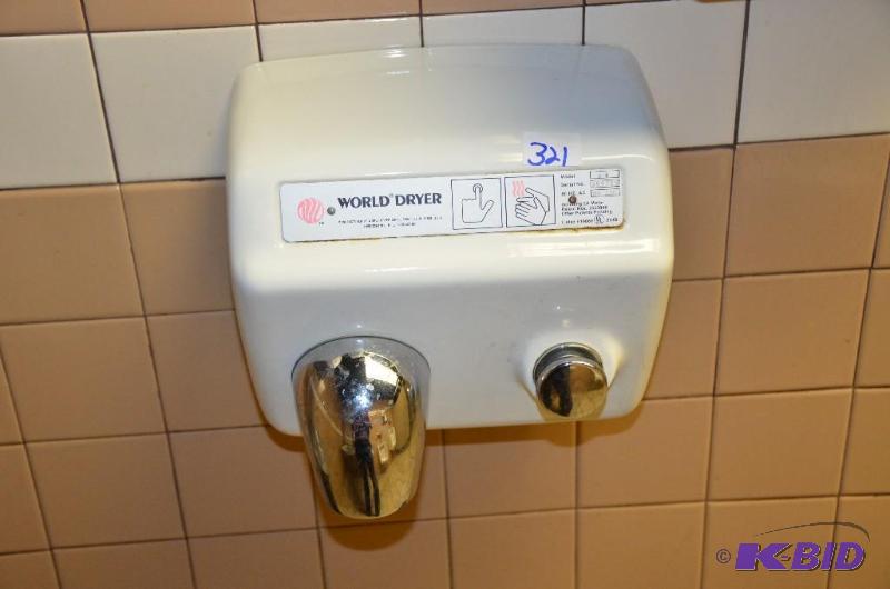 lot 321 image: World Dryer hand dryer, model #A4  9 14...