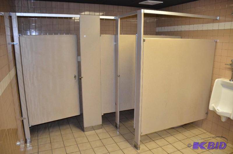 lot 323 image: Bathroom stalls dividers Small stall 34"...