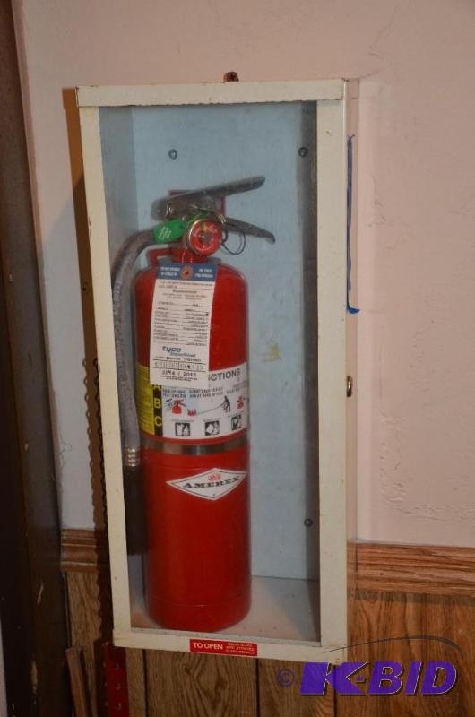 lot 356 image: Fire extinguisher in metal case Please bring ...