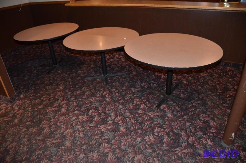 lot 360 image: Three tables 48" diameter...