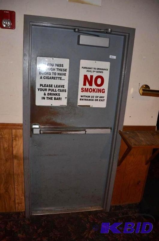 lot 361 image: Three hour fire door and frame. 36 inch steel...