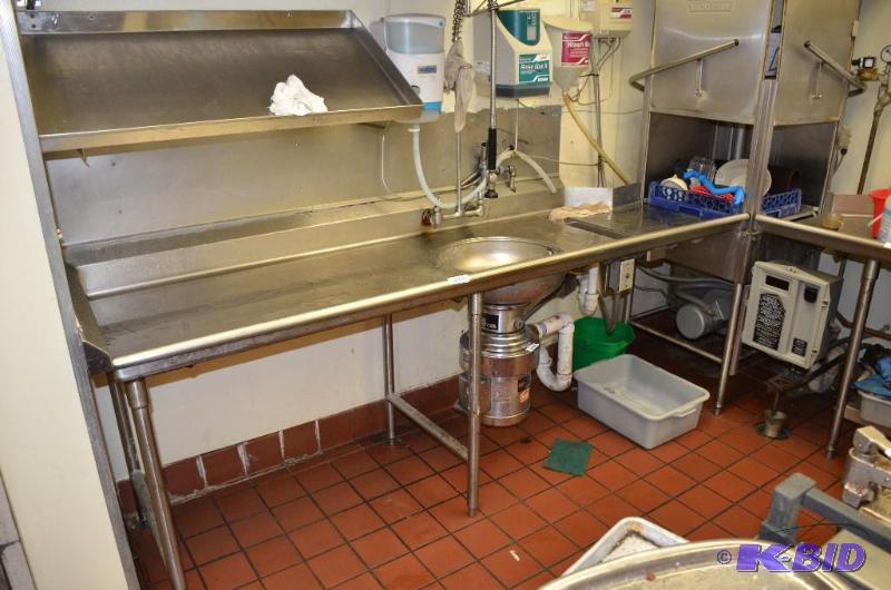 lot 51 image: Stainless Steel Sink area only (No garba...