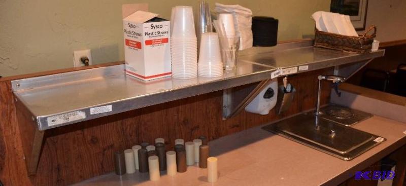 lot 55 image: 2 stainless steel shelves outside of kitchen ...