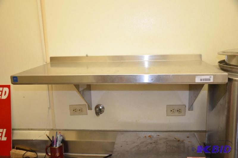 lot 68 image: Stainless Steel Shelf NSF 3w x 18&quotd. &n...