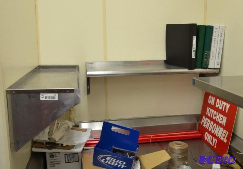 lot 69 image: 2 Stainless Steel Shelves 3w x 11&quotdeep....