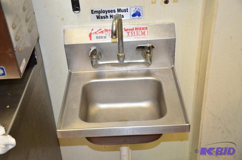 lot 74 image: Stainless Steel Hand Washing Sink measures 1...