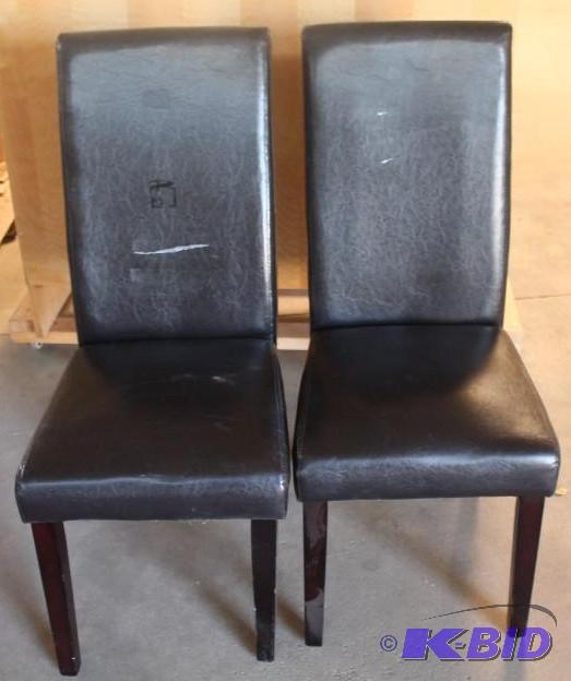 Two Tall Back Padded Chairs