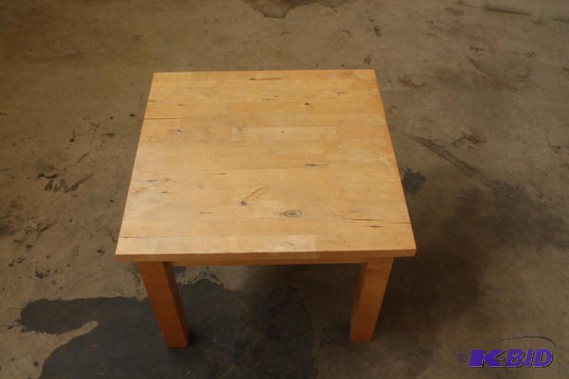 Butcher Block End Table