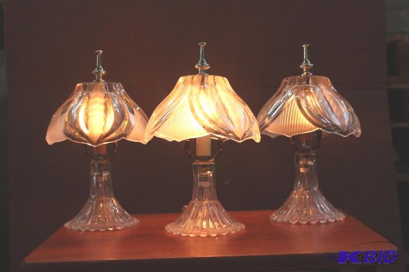 3 Glass Lamps