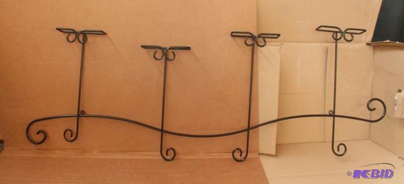 Black Metal Decorative Wall Hanging with 4 shelves