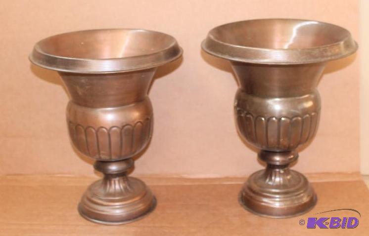 2 Bronze Planters