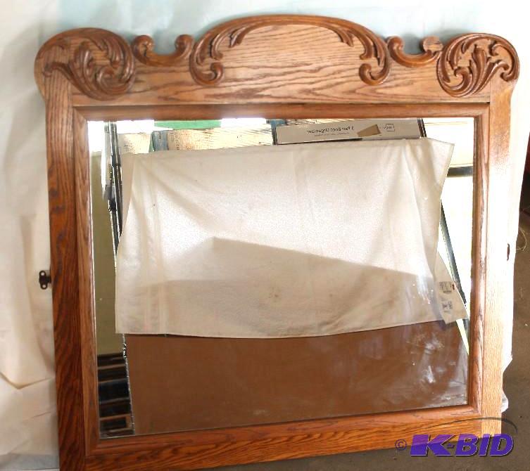 Vintage (antique)  Wood Framed Mirror
