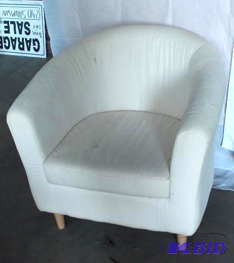 White Barrel Chair