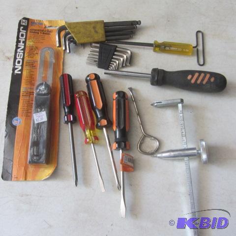 Sliding T Bevel, Allen Wrenches