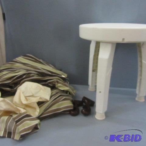 Bathtub Stool, Curtain