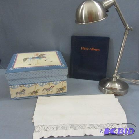 Carousel Padded Box, Desk Lamp