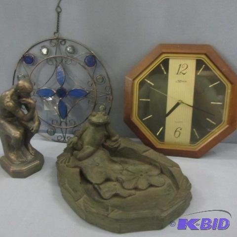 Frog Dish, Thinker, Wall Clock