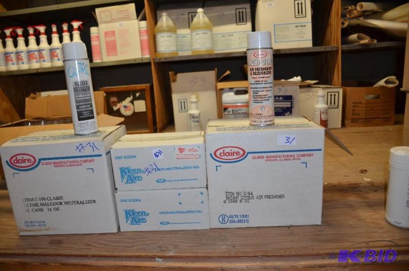 11 spray cans of Glebe Malodor neutralizer ai...