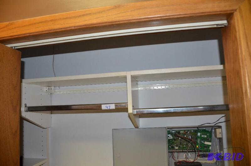 Closet shelf and towel racks.12&quotx74&quot...