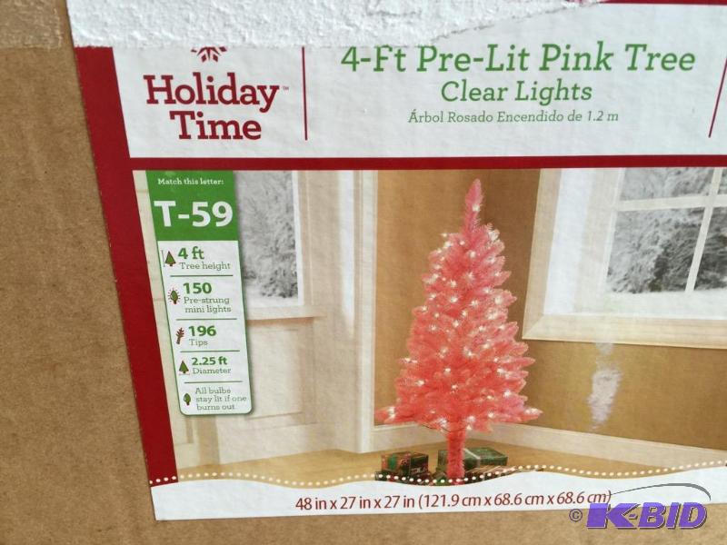 lot 115 image: Pink Tree With Decorations