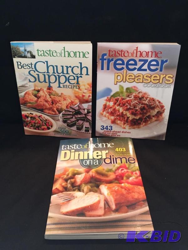 lot 138 image: (3) Taste of Home Cookbooks