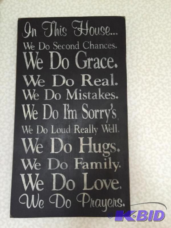 lot 164 image: In This house Wall Art