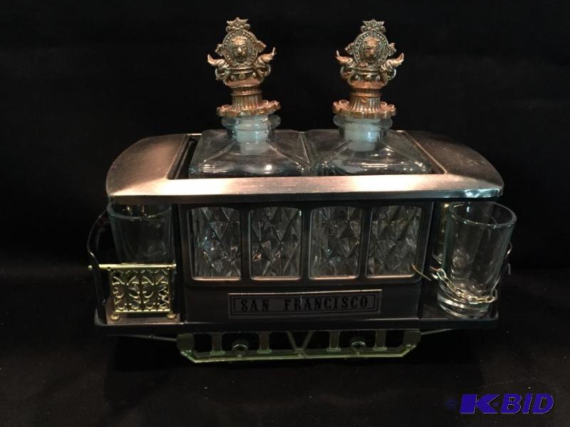 lot 165 image: Vintage Liquor Decanter San Francisco Trolley Car
