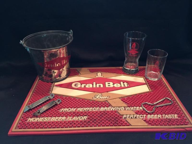 lot 167 image: Vintage Grain Belt Collectibles
