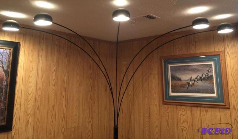 lot 18 image: Black Spider Floor Lamp