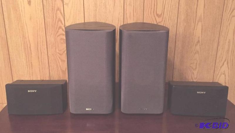lot 188 image: Sony Front and Rear Surround Sound  Speakers.