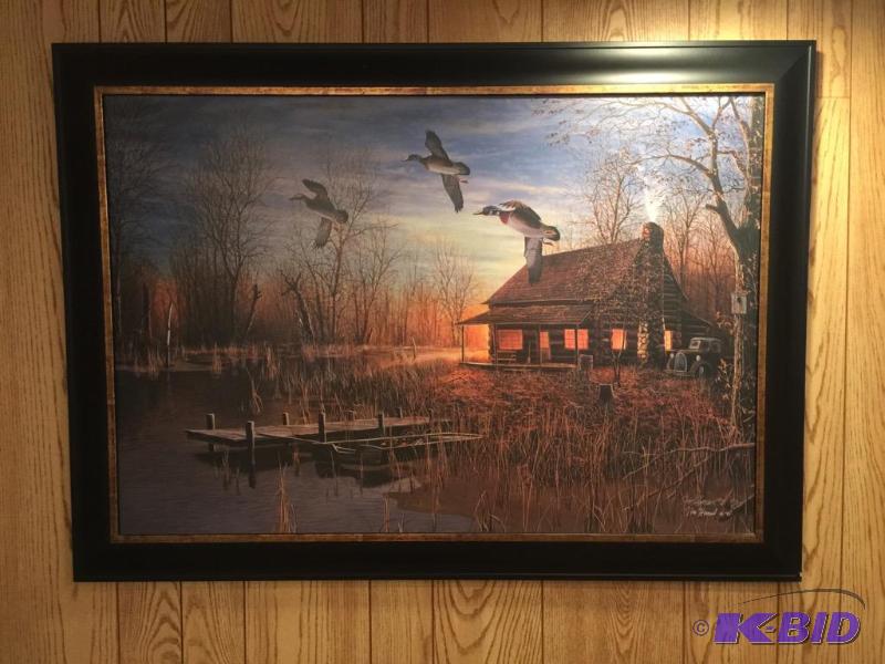 lot 28 image: Framed Canvas Print Passing Through by Jim Hansel 1993