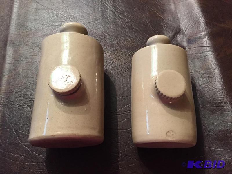 lot 37 image: Two Antique Stoneware Bedwarmers
