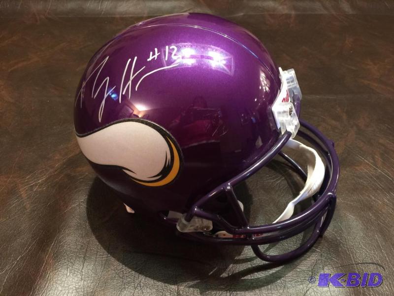 lot 40 image: Signed Percy Harvin #12 Helmet
