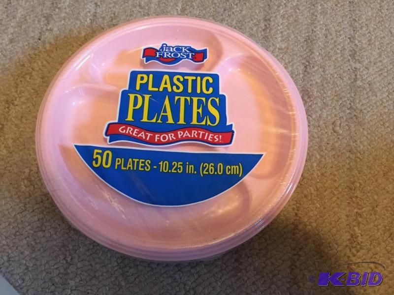 lot 71 image: Pink Plastic Plates