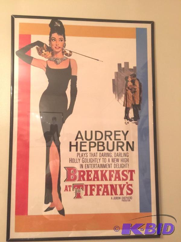 lot 96 image: Framed Breakfast at Tiffanys Poster