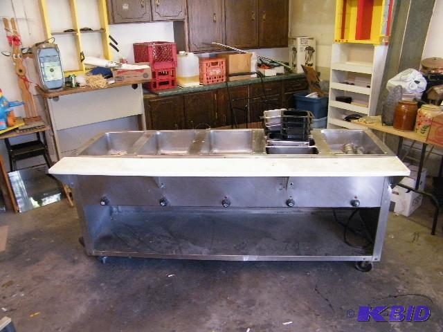 lot 3 image: Five Compartment Steam Table by S.M. - Has pr...