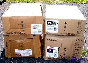 lot 8 image: Lot of Four Commercial Size Beverage Syrups -...