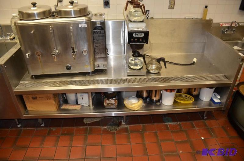 lot 10 image: AWI stainless steel station with drain 31x43x...