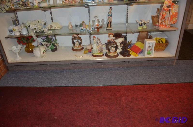 lot 113 image: Shelf of collectibles(bottom shelf) Old Fent...