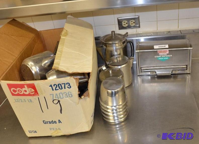 lot 119 image: Vintage Halco&nbspStainless Steel Straw Disp...
