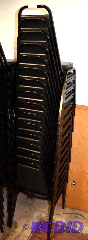 lot 13A image: 15 black chairs 35&quotx15&quot14 12"...
