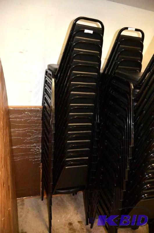 lot 13B image: 15 black chairs 35&quotx15&quotx14 12"...