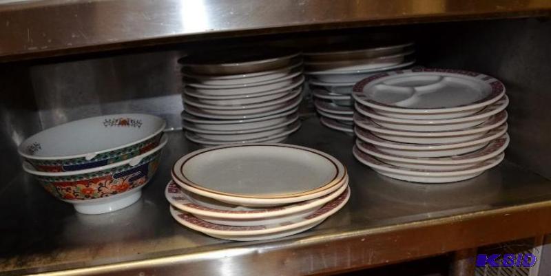 lot 146 image: 26-9" buffet plates, 2 Japanese bowls. ...