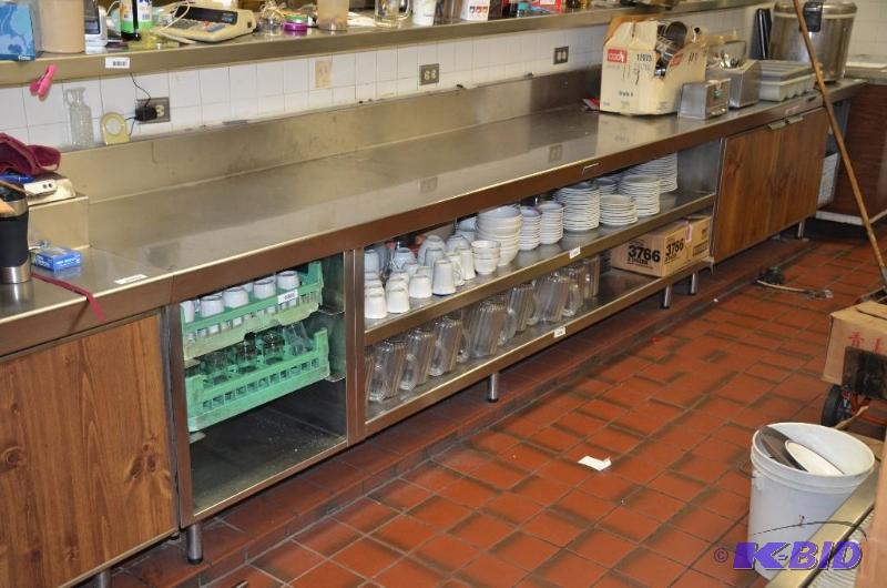 lot 16A image: Delfield stainless Steele counter & 2 she...