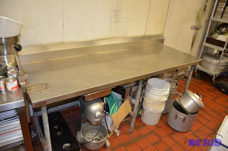 lot 16B image: Stainless Steel Table 7 long x 34&quott x 3...