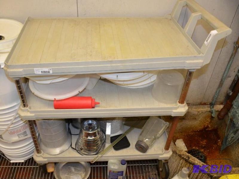 lot 174 image: Rolling Serving Cart 35" x 37 14"&...